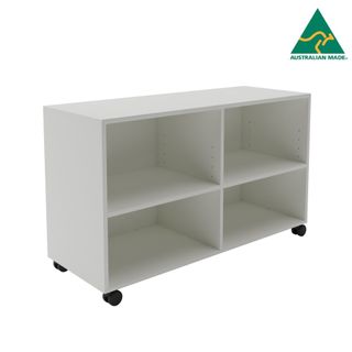 Smart Bookcase Straight H720mm Full back on Castors