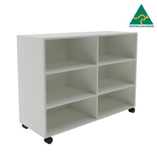 Smart Bookcase Straight H905mm Full back on Castors