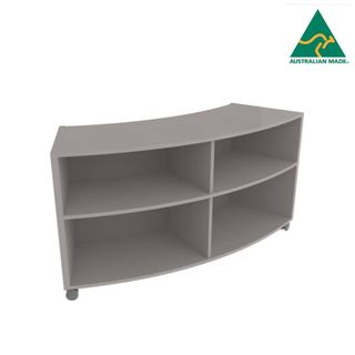 Smart Bookcase Curved H725mm Full back on Castors