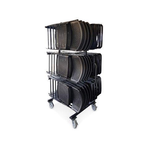 Half Wall Trolley for Folding Chairs Holds 30+ Chairs