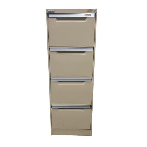 Secondhand Elite 4 Drawer Fiing Cabinet Beige