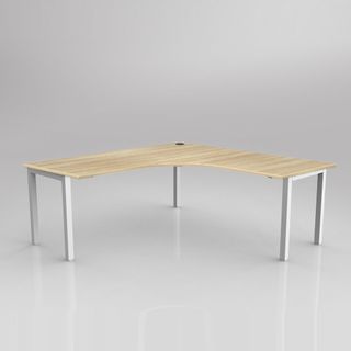 Axis Corner Workstation 1800x1800x750mm White/New Oak