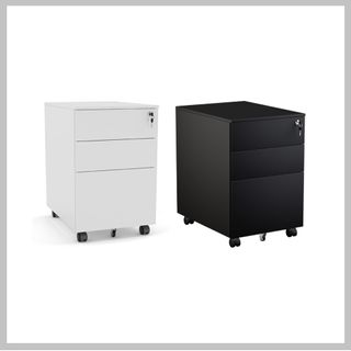 Agile Metal Mobile Pedestal W390xD450xH600mm White 2S+1F