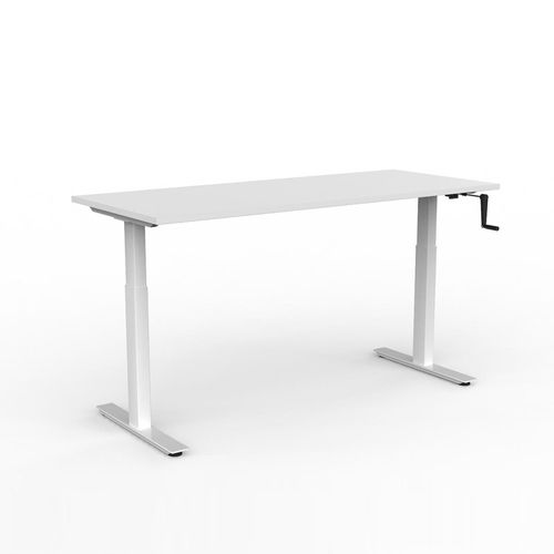 Agile Windup Sit-Stand Desk L1200xD750mm Studio White