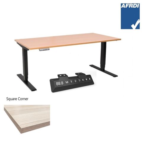 Vertilift Electric Desk L1600xD900mm 2Leg700 Blk Fr L2