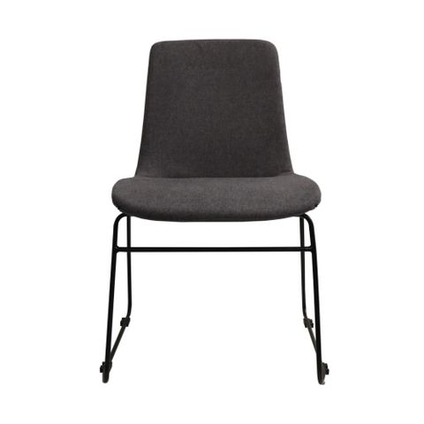 Tempo Visitor Chair  Black Frame, Grey Fabric 110kg