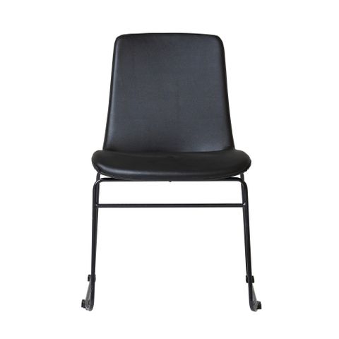 Tempo Visitor Chair  Black Frame, Black PU 110kg