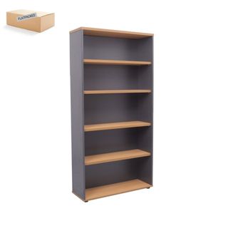 Bookcase H1800xW900xD315mm Beech/Ironstone