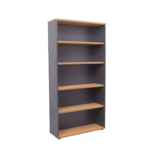 Bookcase H1800xW900xD315mm Beech & Ironstone