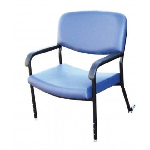 Bariatric 700 Visitor Chair. Adjustable height legs. Rear Traveller Wheel. Weight Rating 300kg
