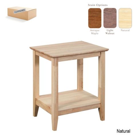 Quadrat Lamp Table Rectangle 500x400mm, H600mm Timber