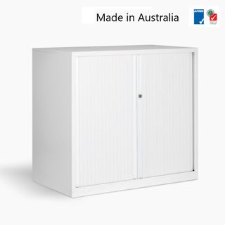 SM Tambour Door Cupboard H1000xW1200xD500mm 2Shelves