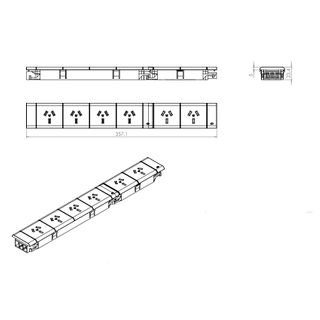 6 Power Module (Quad Standard + Dual Standard) Black