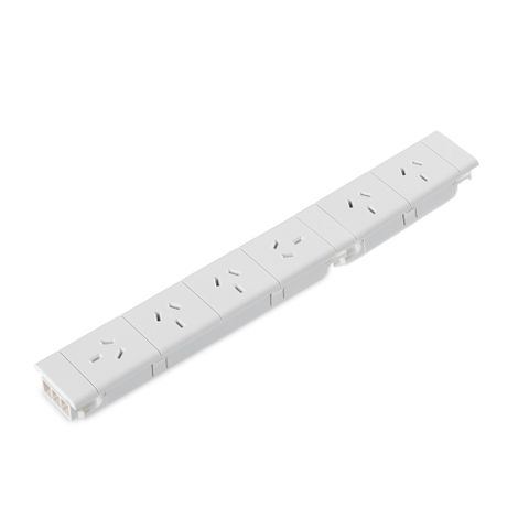 6 Power Module (Quad Rotated + Dual Standard) White