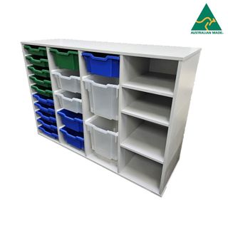 Organise Tote Storage, Quad Bay, Multi tote size & colours