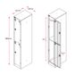 Go Flat Top Lockers - Imported - 380mm wide, 1830mm high
