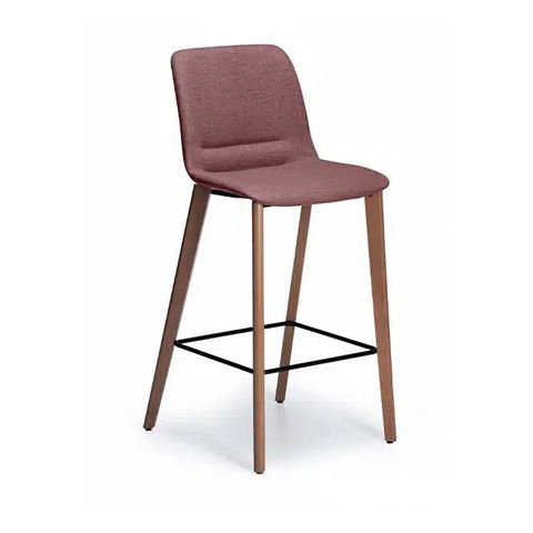 Unica 4 Leg Stool H650mm Timber Legs/upholstered 140kg