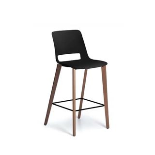 Unica 4 Leg Stool H750mm PU Shell Blk/ Wte 140kg