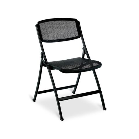 Mitylite Mesh One Folding Chair Black Frame with Black Mesh Capacity 453kg