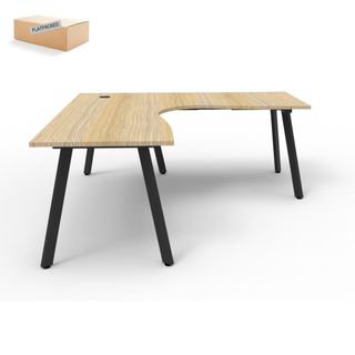 Eternity CWS 1800x1800x750mm Blk Base,NatOakTop