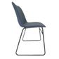 Breo Vis Chair Black Sled Base, Fab:Dolly Denim 140kg