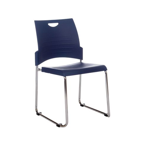 Pluto Visitor Chair Chrome Frame Stackable  110 kg