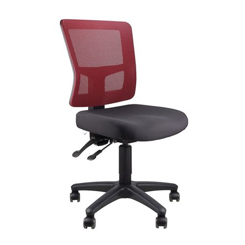 Toledo Mesh Back Chair 2L 110kg Red Mesh, Blk Seat