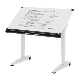 Tilt-top Sit to Stand Drafting Table,Top 1200x680mm  White