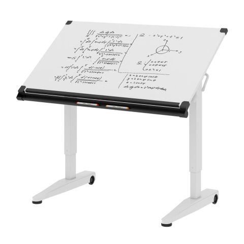 Tilt-top Sit to Stand Drafting Table,Top 1200x680mm  White