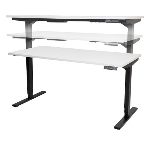 Vertilift Electric Desk L1800xD800mm 2Leg700 Blk Fr L1