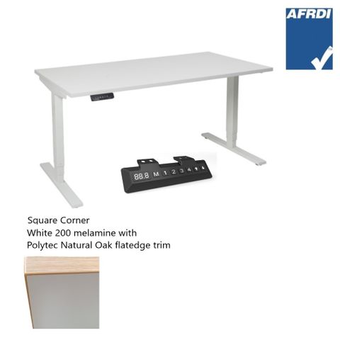 Vertilift Electric Desk L1700xD800mm 2Leg700 Wht Fr L1/L2E