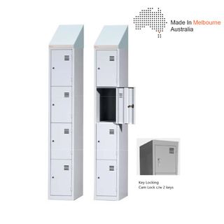 Locker Sloping Top 4 Tier  H2145/1840xW380xD455mm Keylock