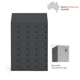 Locker Sloping Top 8 Tier  H2145/1840xW380xD455mm Keylock