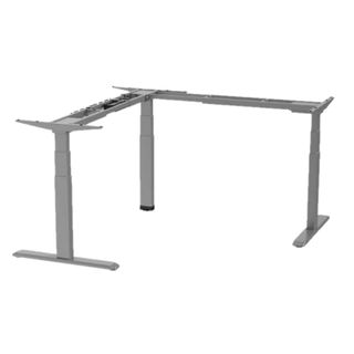 Corner Workstation Electric Frame Only 150kg cap Silver
