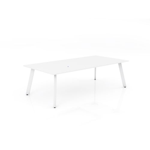 Flare Table 2400x900mm Level 2 top, White frame