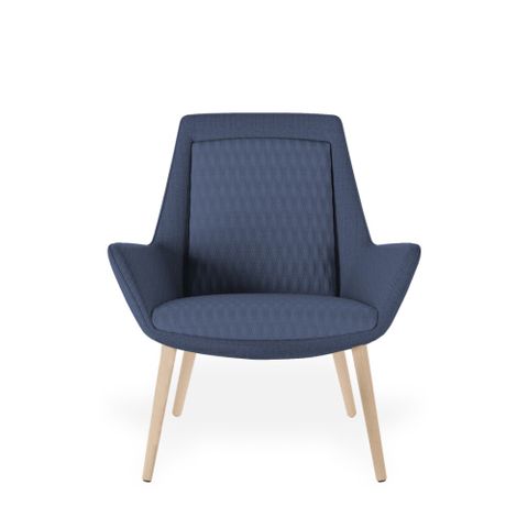 Aquila One Lounge Chair LB upholstered Timber Legs 140kg