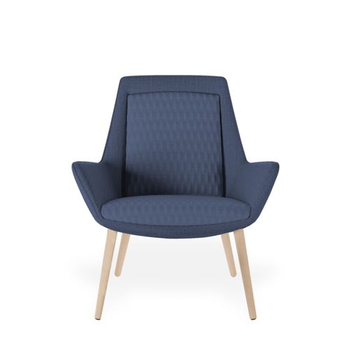 Aquila Lounge Chair LB upholstered Timber Legs 140kg