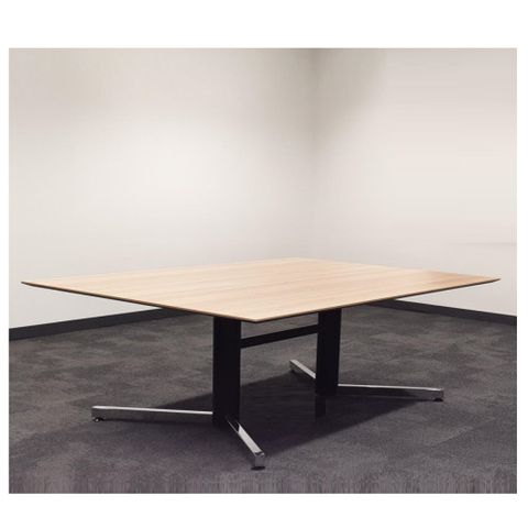 Mia Boardroom Table Sharknose Top Dual colour Base