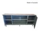 View Credenza with Glass Middle Doors & Solid Melamine End Doors