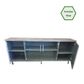 View Credenza with Glass Middle Doors & Solid Melamine End Doors