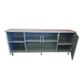 View Credenza with Glass Middle Doors & Solid Melamine End Doors
