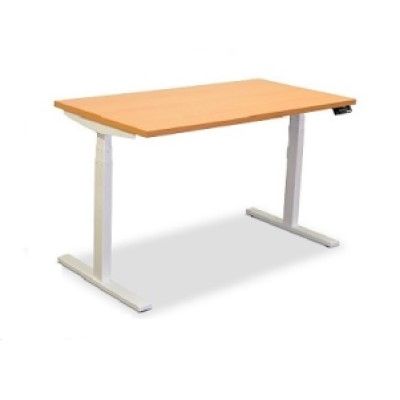 Vertilift Electric Desk L1600xD600mm 2Leg600 Wht Fr L2