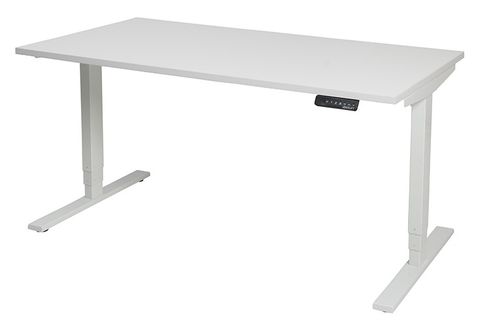 Vertilift Electric Desk L1500xD600mm 2Leg600 Wht Fr L1