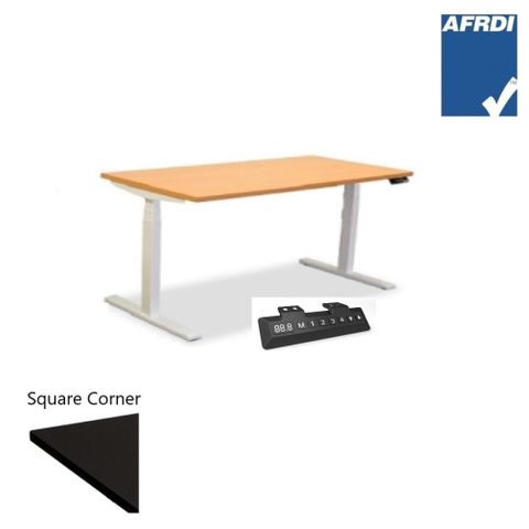 Vertilift Electric Desk L1350xD750mm 2Leg700 Wht Fr L2