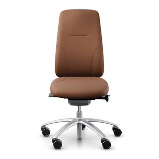 RH New Logic 220 Chair No Arms Uph Back Elmosoft Leather 150kg