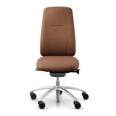 RH Logic 220 Chair, No Arms, Upholstered Back, Elmosoft Leather EL33004