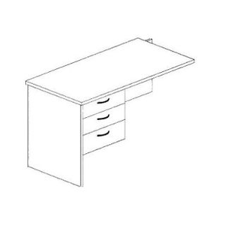 Bourke Return 3 Small Drawers L900xD450xH725mm L1