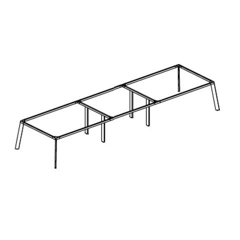 Inspire 75 Table Frame 8 leg Flat suits top 6000x1800mm PC