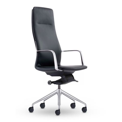 Million HB Executive Chair with Arms 140kg Leather