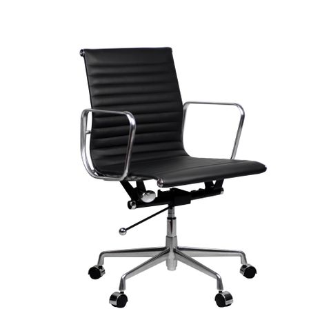 Aero MB Executive Chair with Arms 110kg Blk Leather